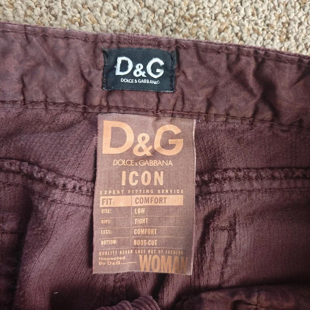 Vintage D&G Dolce & Gabbana Corduroy Pants Comfort‎ Fit Boot Cut Women's Sz 32